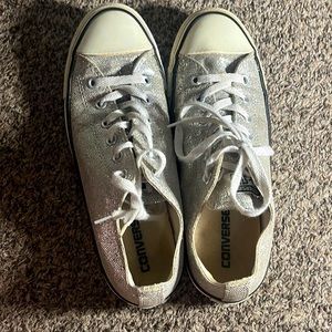 Converse Low tops silver - size 10 women